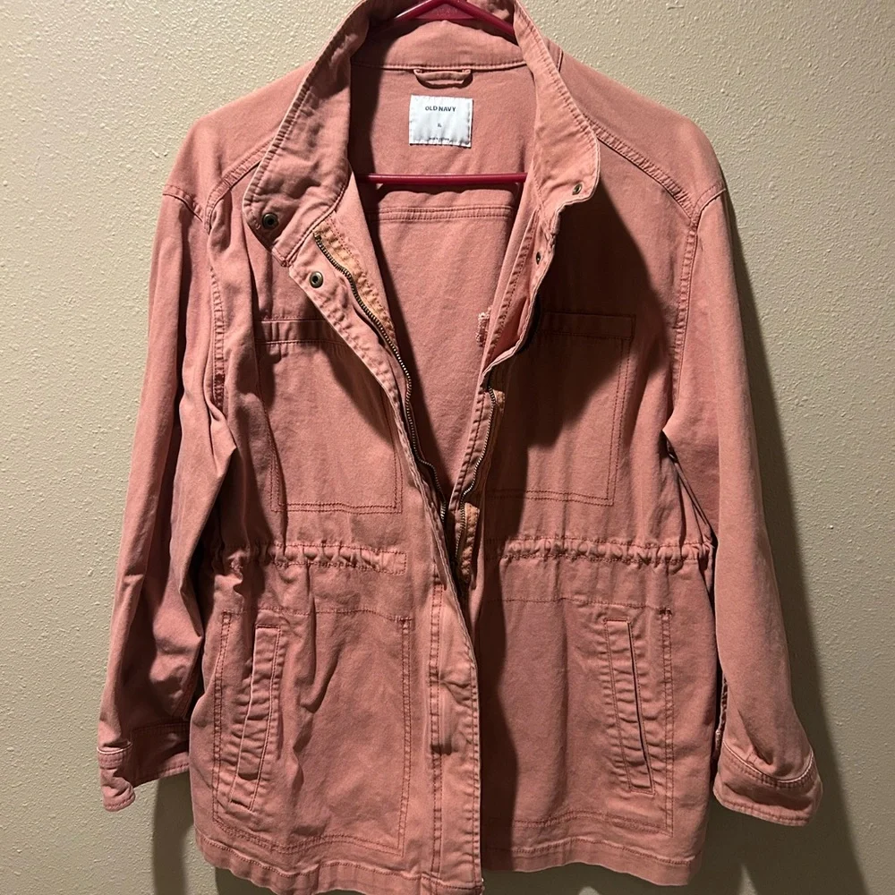 Old Navy Women's Rose Utility Jacket with Drawstring Waist - Picture 2 of 5